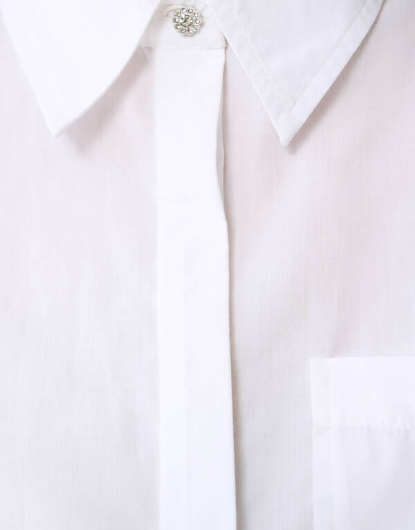 Oversized Solid Bluse Wei&szlig; SHOEBY WOMEN