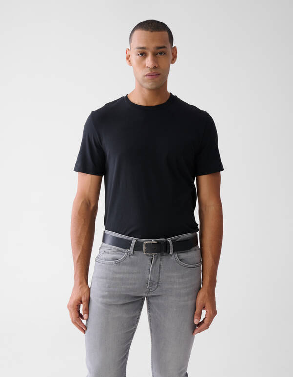 Lederg&uuml;rtel Schwarz SHOEBY MEN