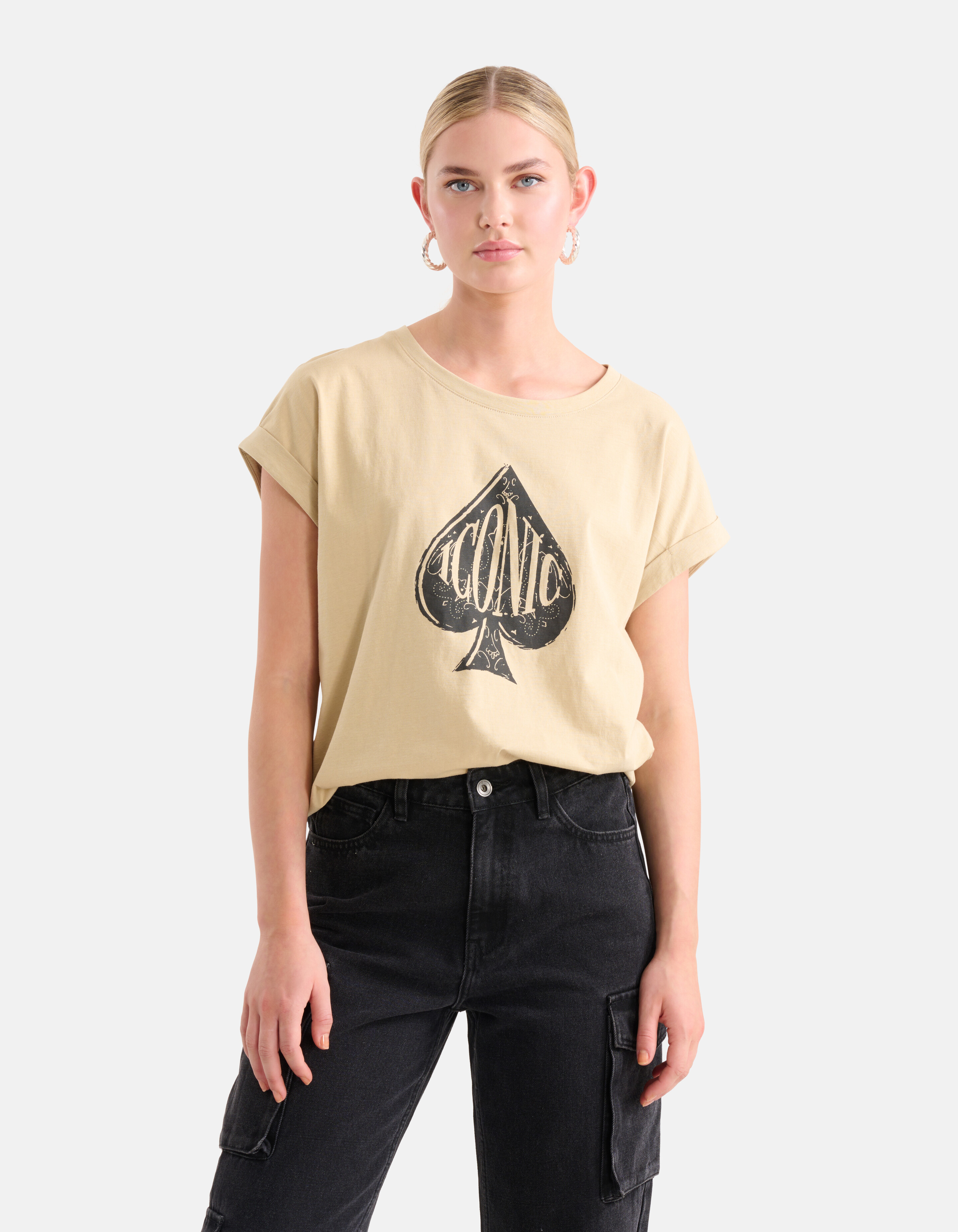 Kunstwerk T-shirt Beige SHOEBY WOMEN