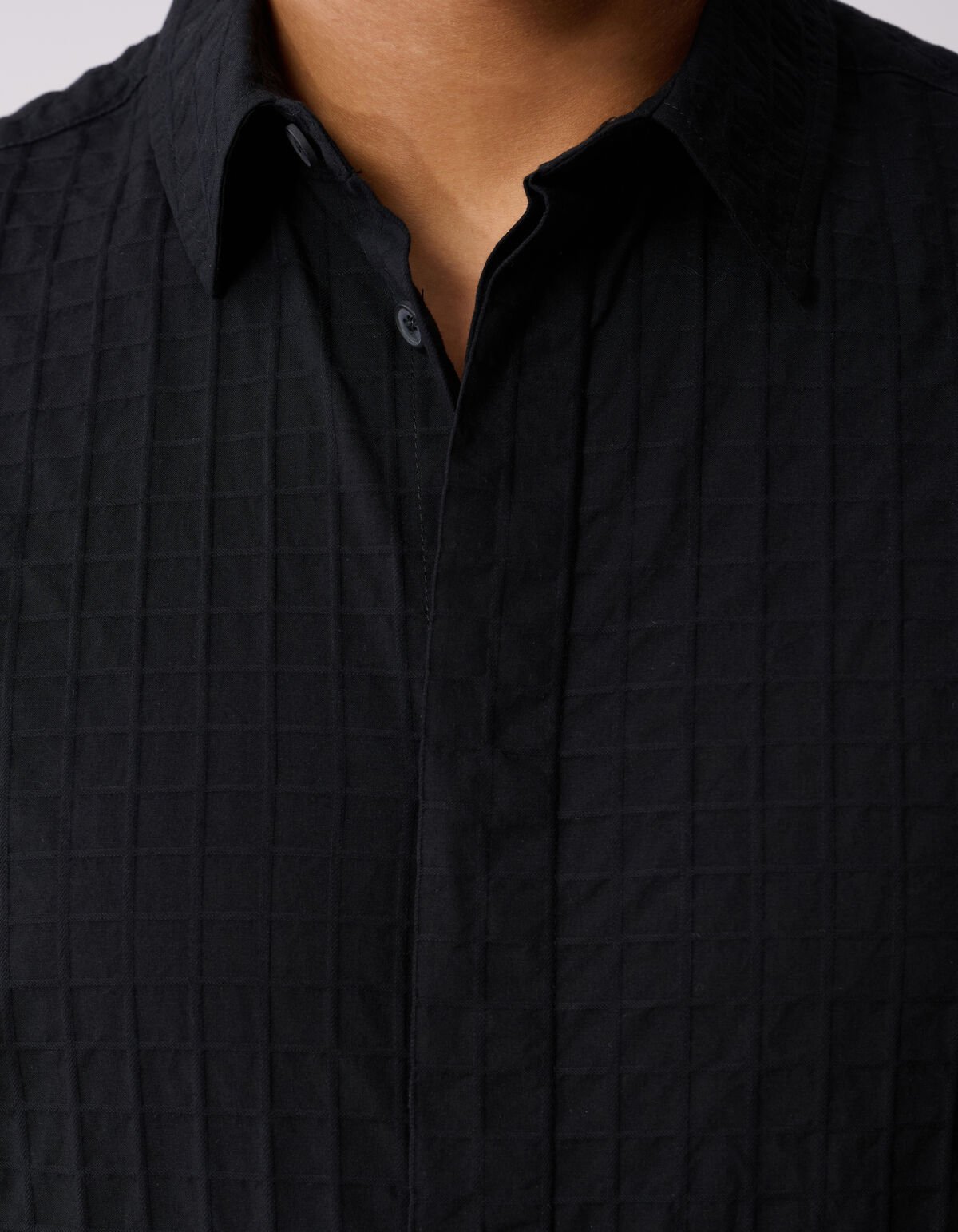 Struktur Hemd Schwarz SHOEBY MEN