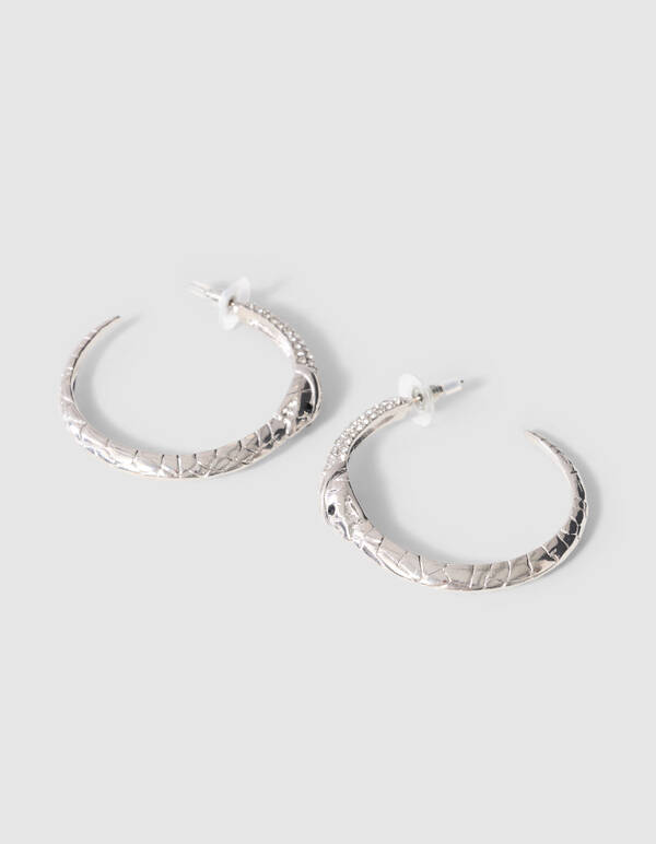 Schlangen-Creolen aus Silber SHOEBY ACCESSOIRES