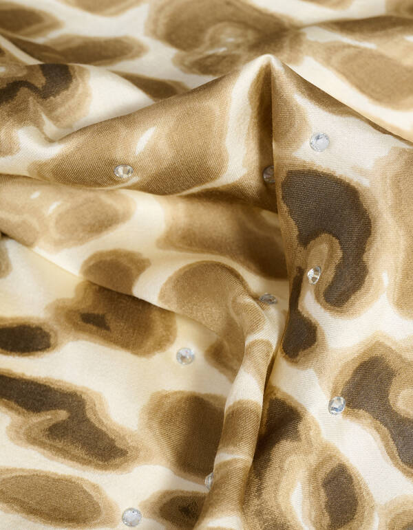 Strass Leopard Schal Hellbraun SHOEBY ACCESSOIRES