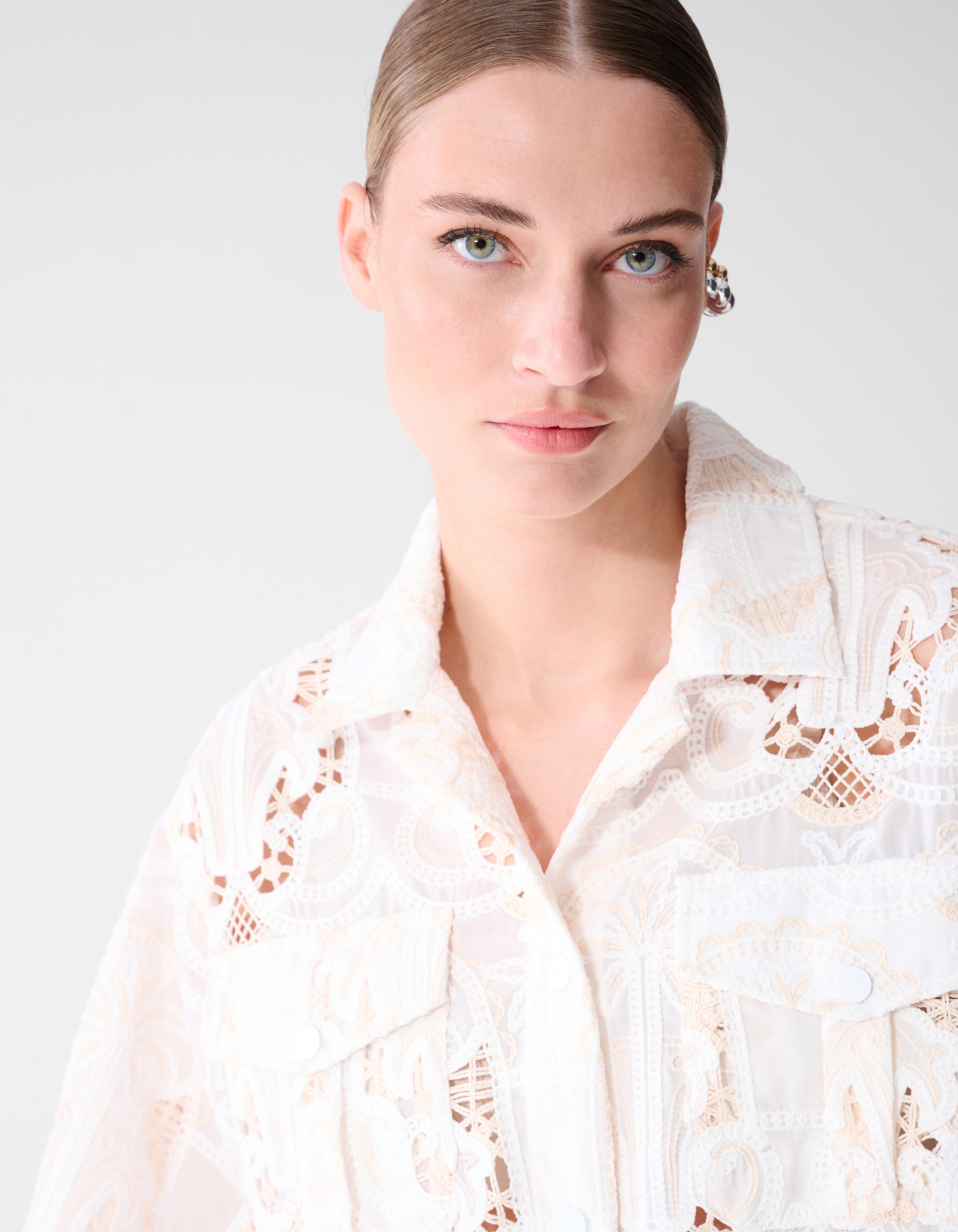 Stickbluse in gebrochenem Wei&szlig; von Mieke SHOEBY WOMEN