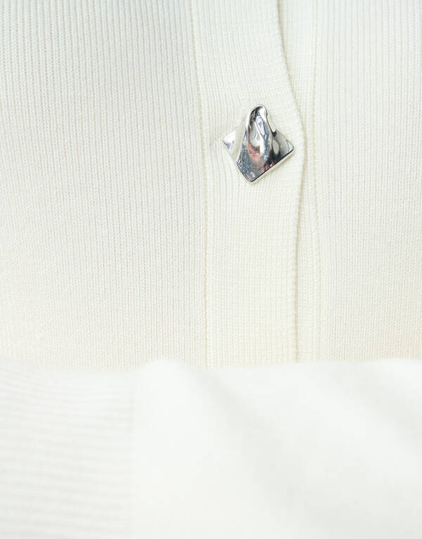 Weste mit R&uuml;schen&auml;rmeln in Off White SHOEBY WOMEN