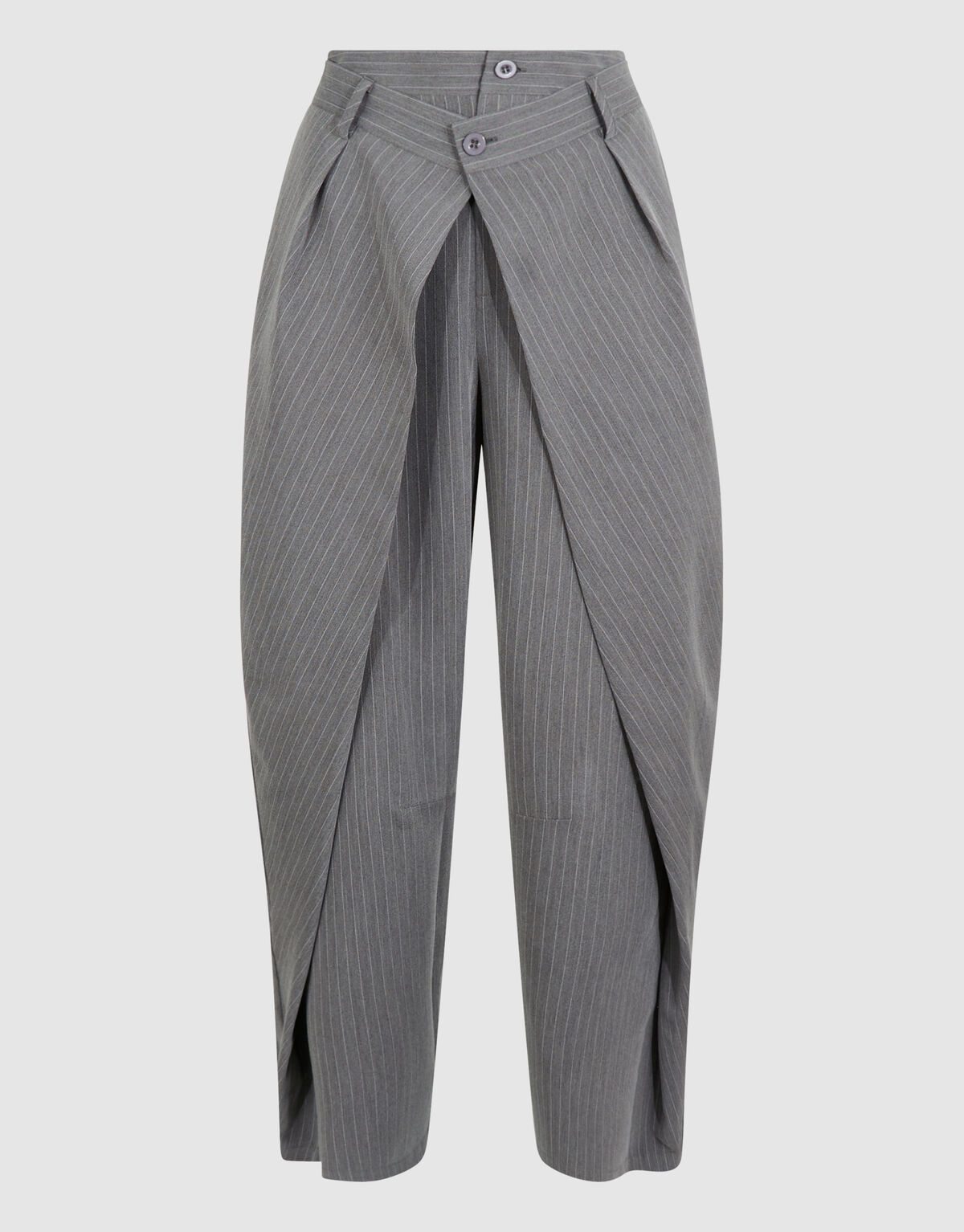 Nadelstreifen-Faltenhose Dunkelgrau SHOEBY WOMEN