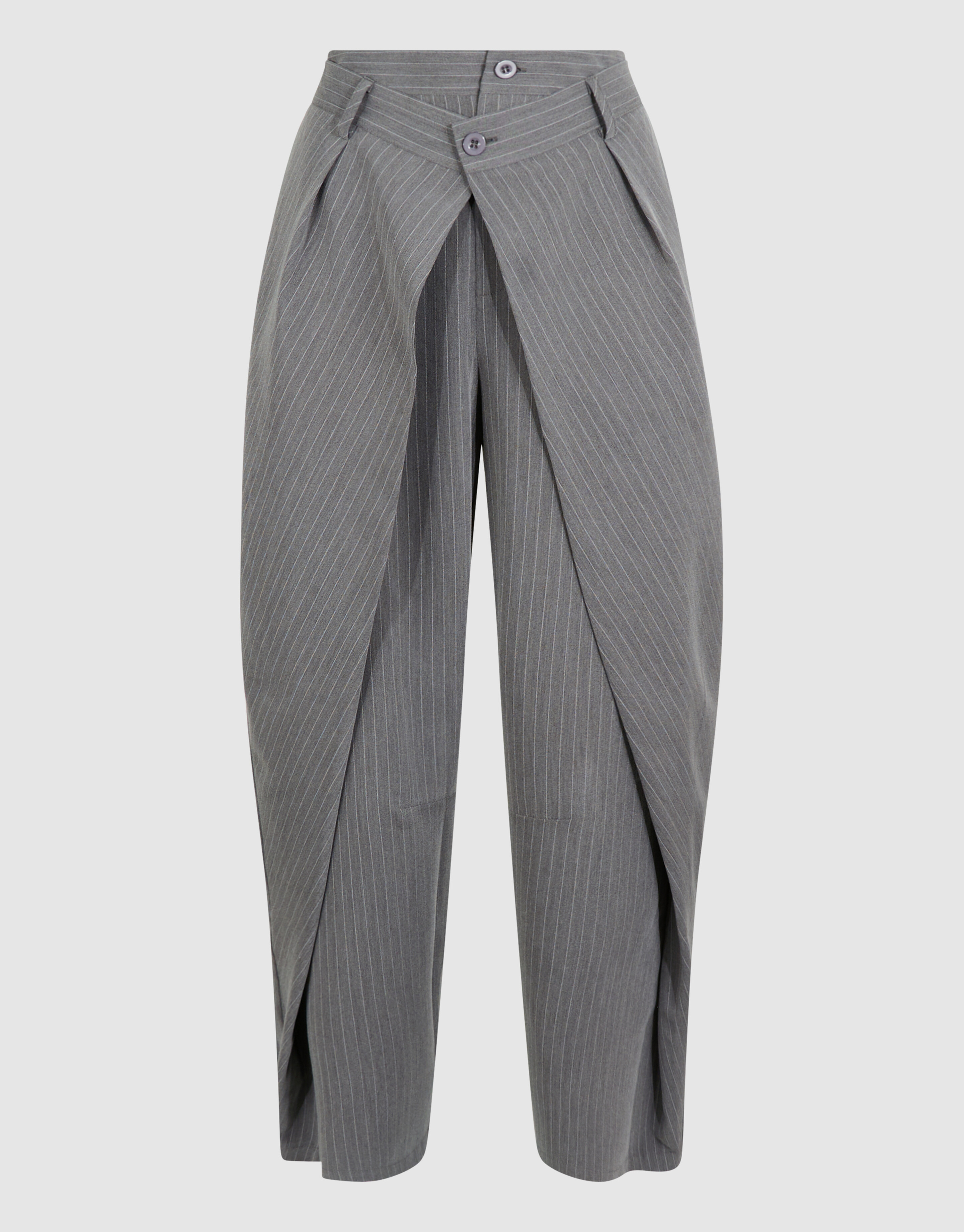 Nadelstreifen-Faltenhose Dunkelgrau SHOEBY WOMEN
