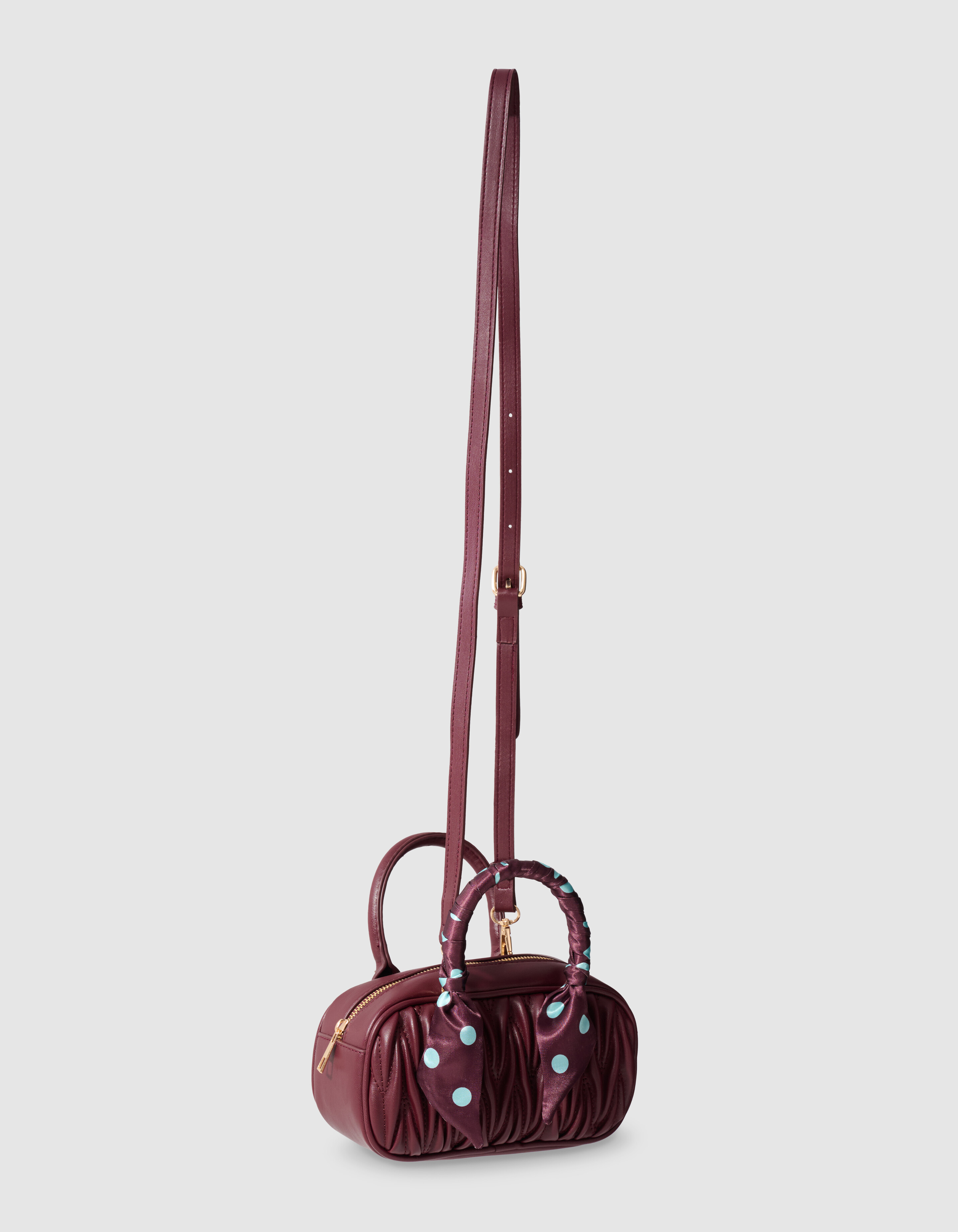Schal mit Punkten Crincle Tasche braun SHOEBY ACCESSOIRES