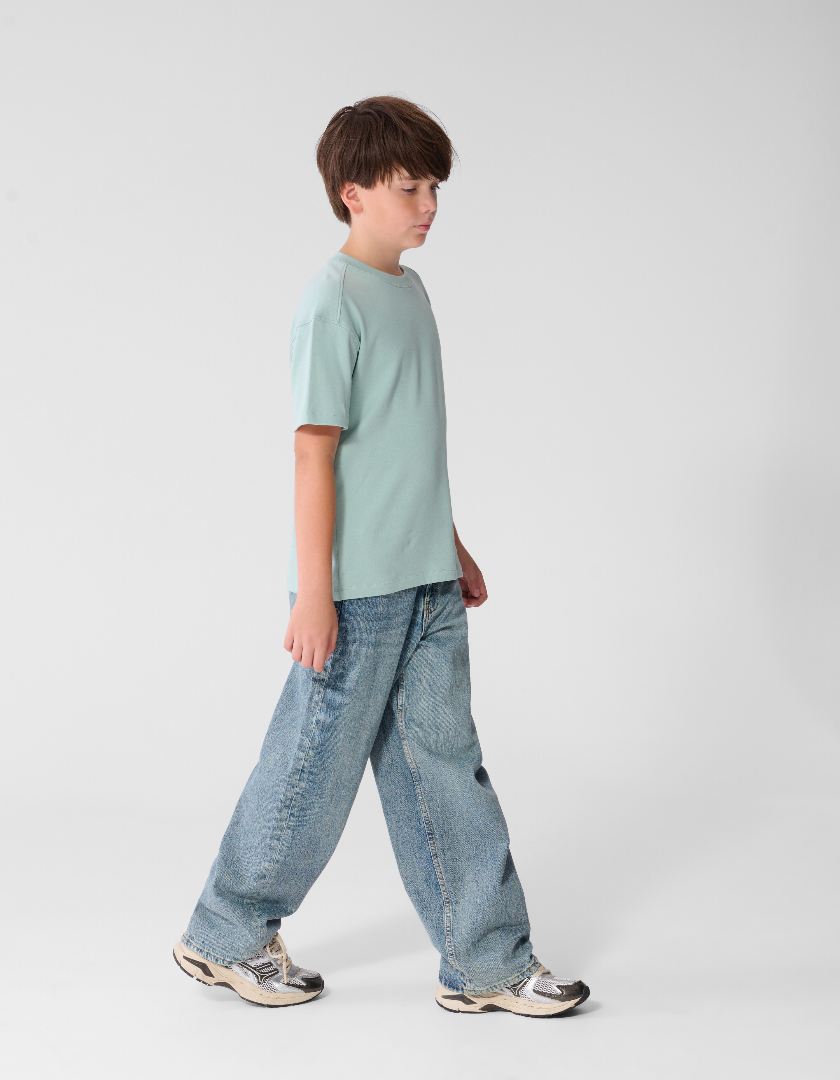 Basis Label T-Shirt in Hellgr&uuml;n SHOEBY BOYS