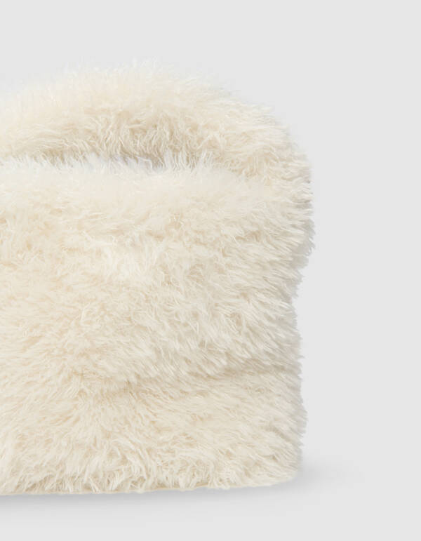 Fluffy Fur Tasche Gebrochenes Wei&szlig; SHOEBY ACCESSOIRES