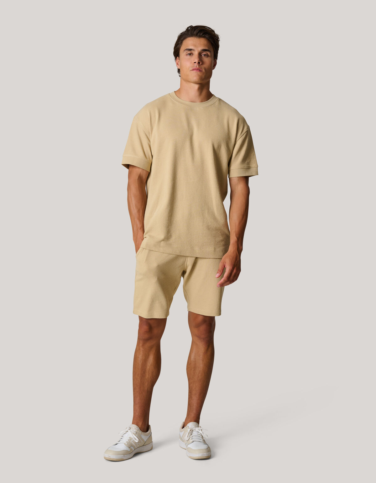 Slub Textur T-shirt Sand SHOEBY MEN