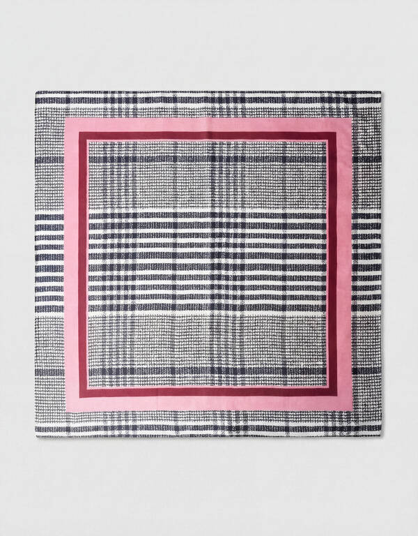 Karierter Schal Schwarz/Wei&szlig; SHOEBY ACCESSOIRES