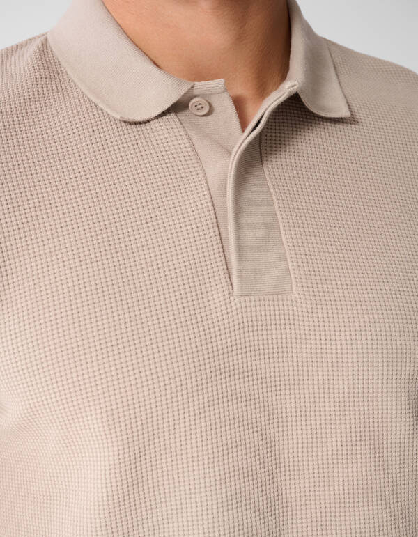 Waffel Polo Hellbraun SHOEBY MEN