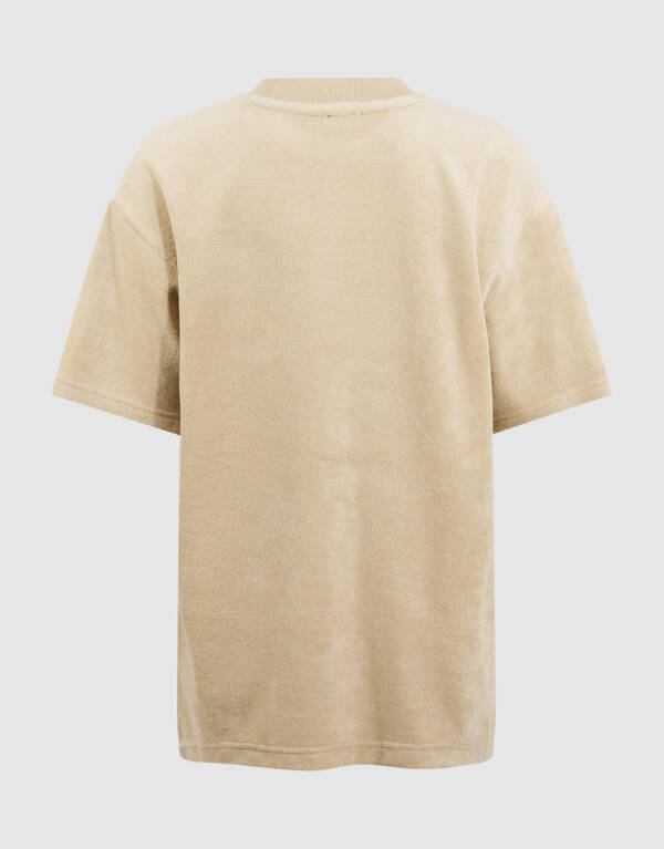 Frottee Relaxed T-Shirt Beige SHOEBY BOYS