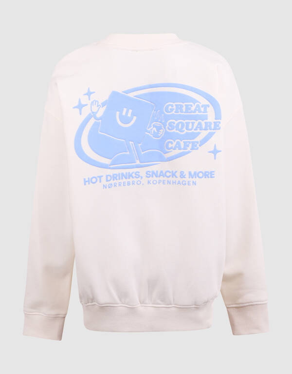 Caf&eacute; Artwork Pullover Gebrochen Wei&szlig; SHOEBY BOYS