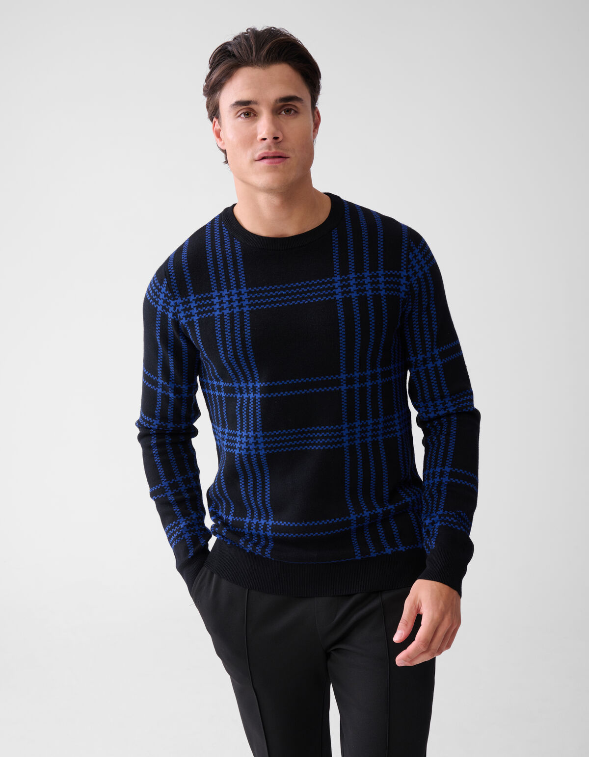 Karierter Pullover Schwarz SHOEBY MEN
