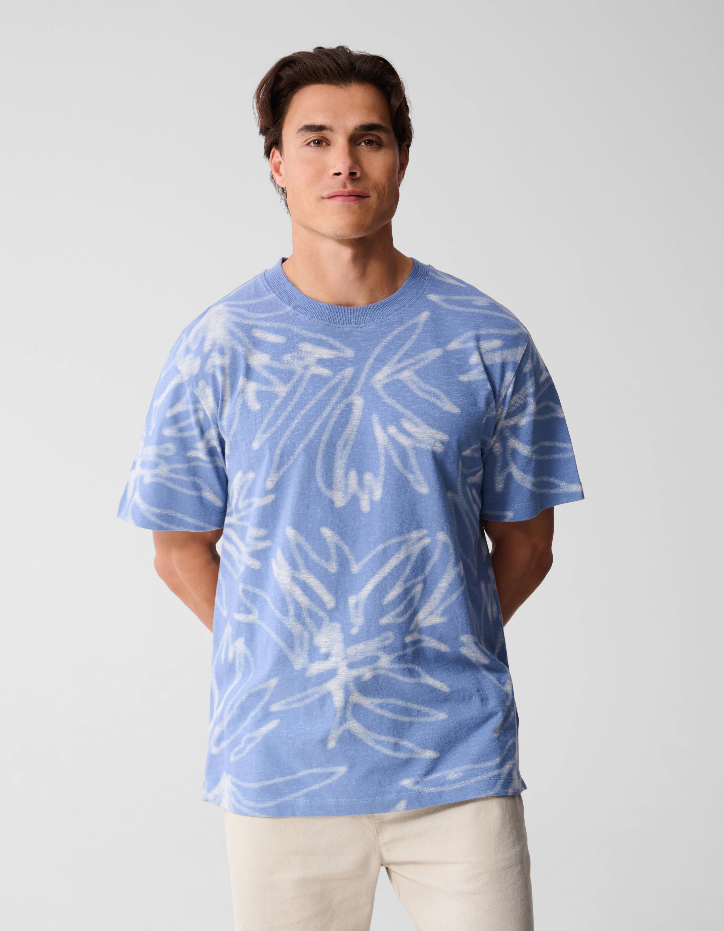 Bedrucktes T-shirt Hellblau SHOEBY MEN