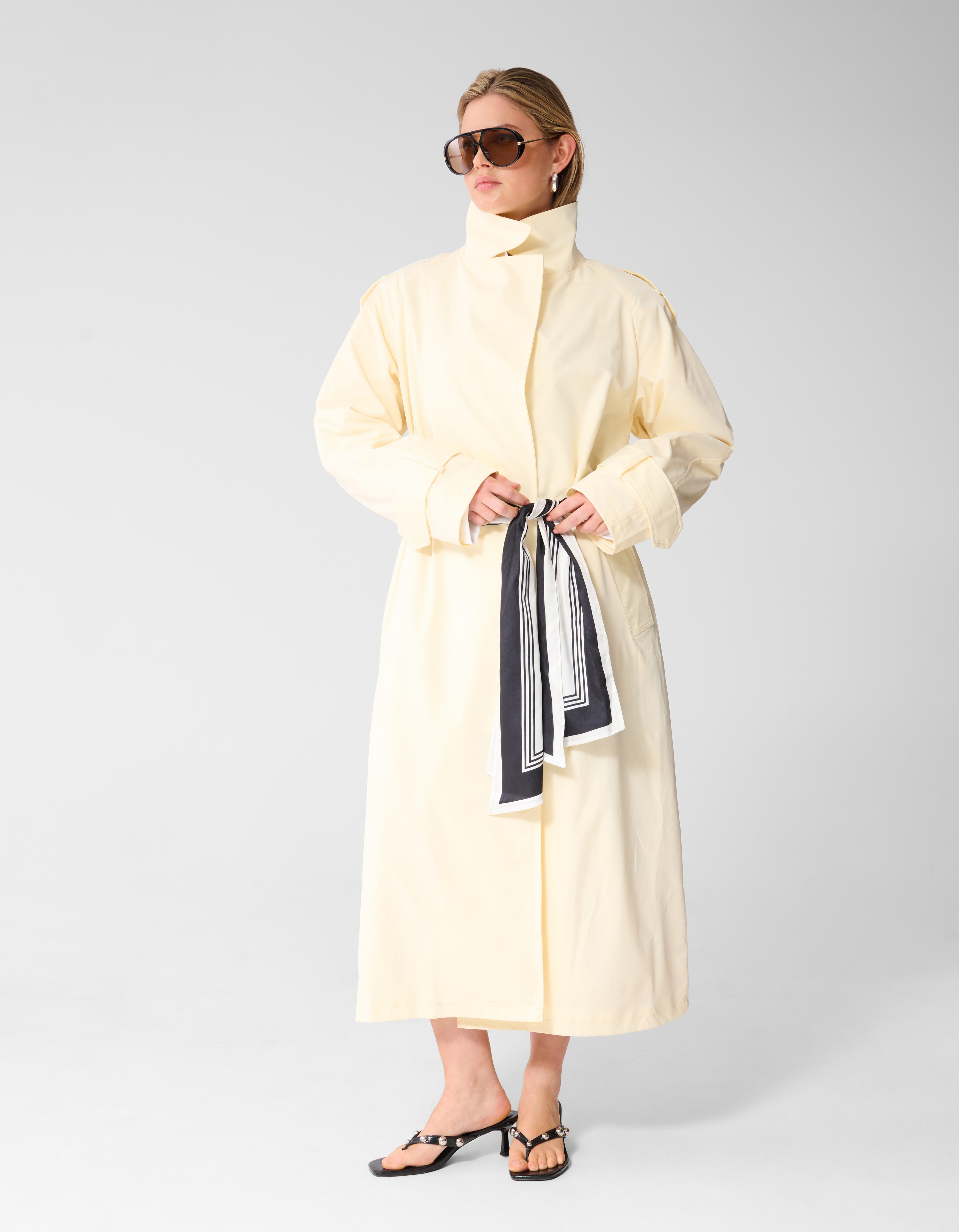 Flowy Trenchcoat Lichtgeel SHOEBY WOMEN
