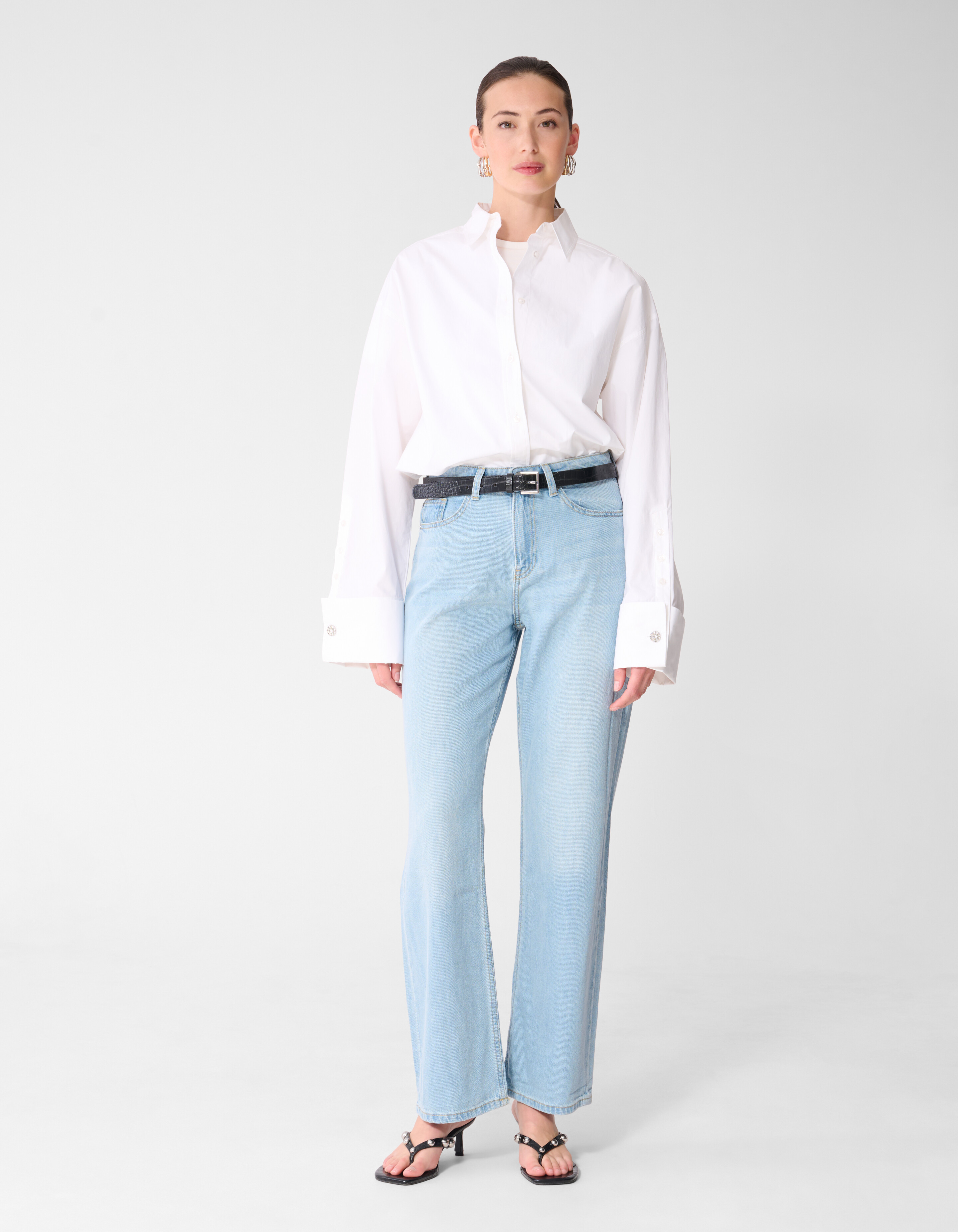 Weiche Jeans mit weitem Bein Gebleicht SHOEBY WOMEN