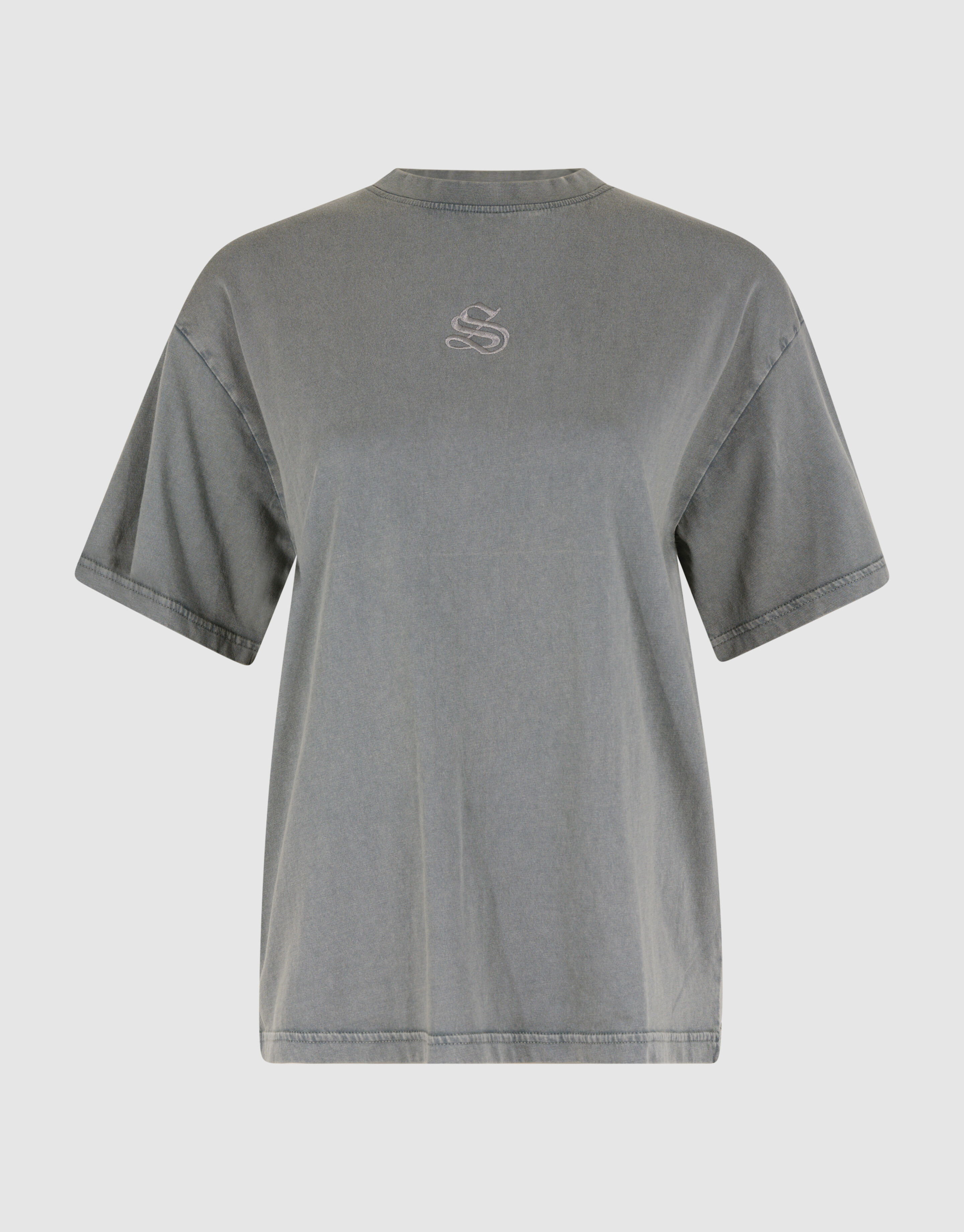 Gewaschenes Logo-T-Shirt Hellgrau SHOEBY WOMEN