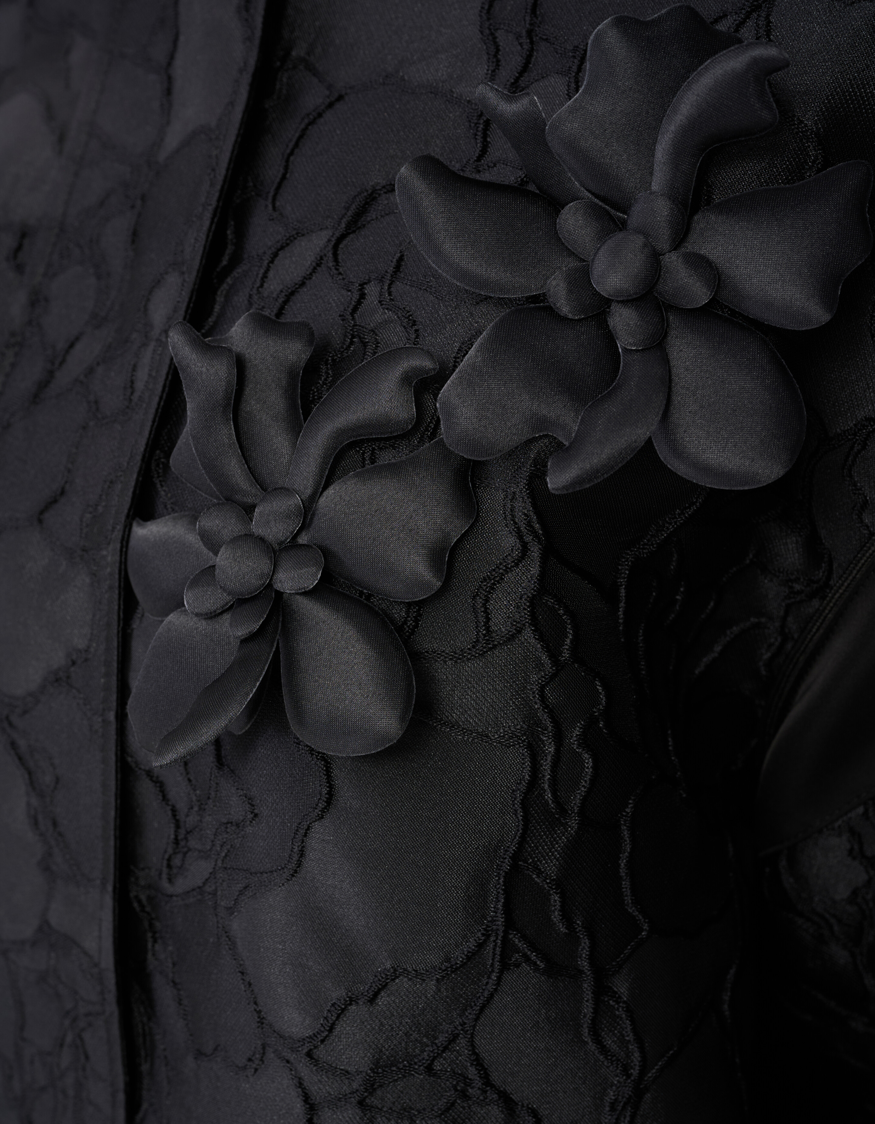 Schwarze Bomberjacke mit Blumenjacquardmuster SHOEBY WOMEN