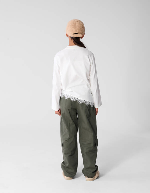 Cargo Barrel Fit Hose Dunkelgr&uuml;n SHOEBY GIRLS