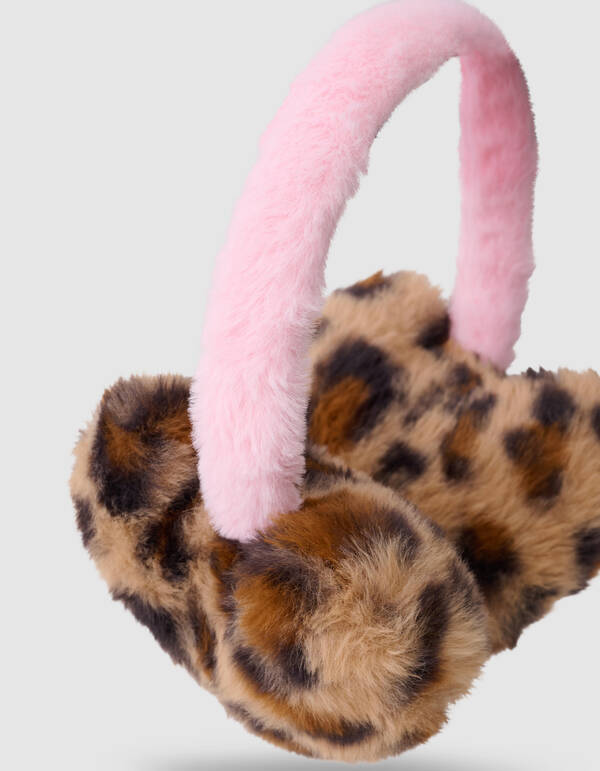 Leopardenherz-Ohrenw&auml;rmer Braun SHOEBY ACCESSOIRES