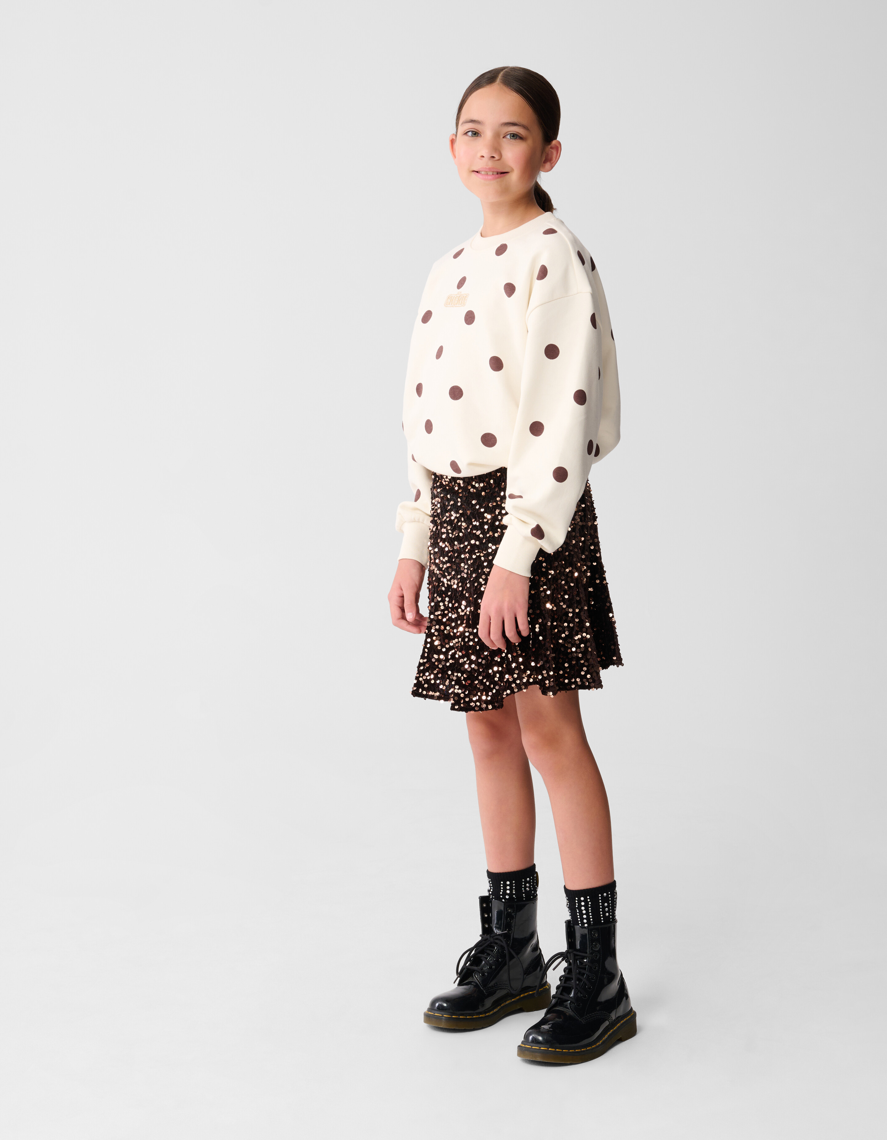 Pailletten-Minirock Braun SHOEBY GIRLS