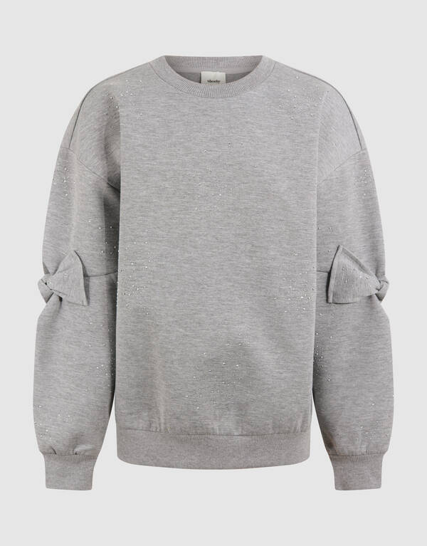 &Uuml;bergro&szlig;er Strickpullover Grau SHOEBY GIRLS