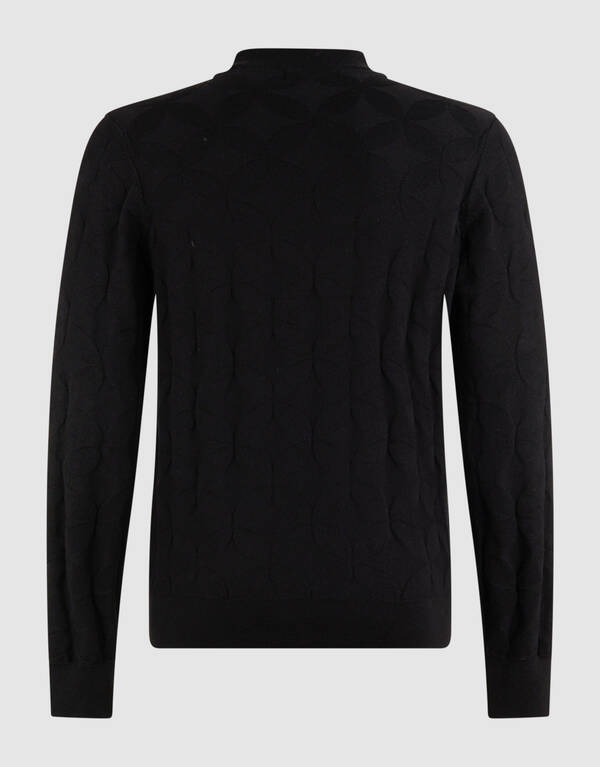 Schwarzer Glitzer-Strickpullover SHOEBY MEN