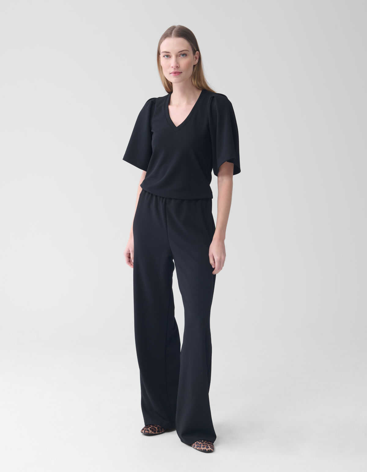 Basic-Hose mit weitem Bein Schwarz SHOEBY WOMEN