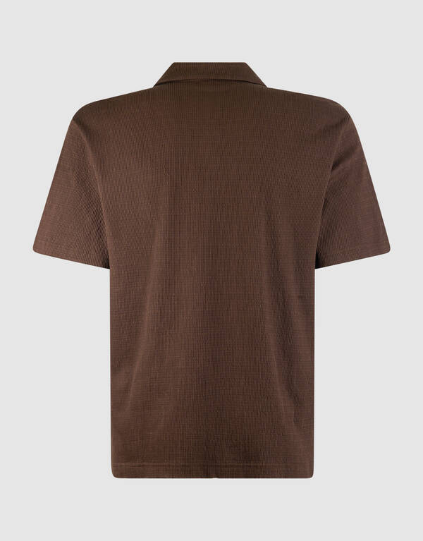 Structuur Overshirt Donkerbruin SHOEBY MEN