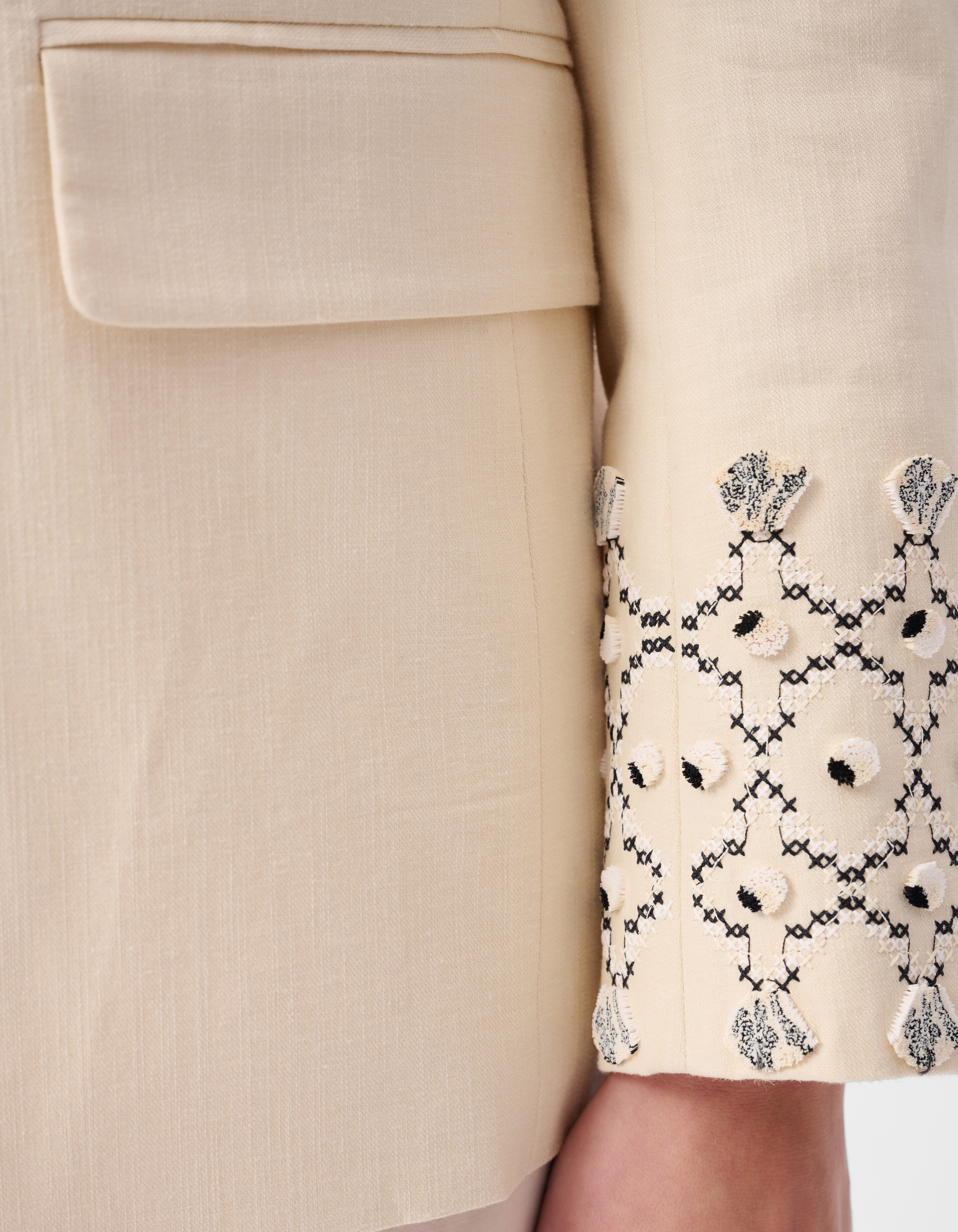 Embroidery Blazer Off White By Mieke SHOEBY WOMEN