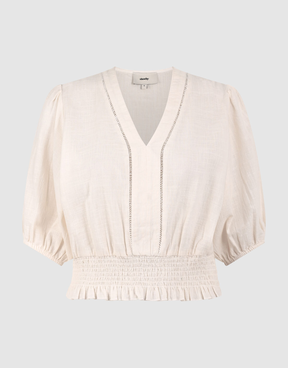 Kropptop mit Streifenmuster, wei&szlig; SHOEBY WOMEN