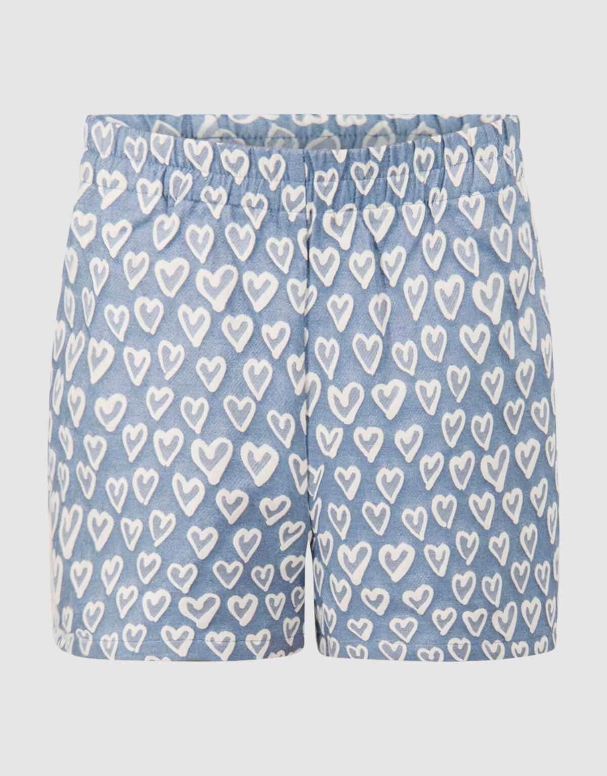 Herz-Stickerei Kurz Blauw SHOEBY GIRLS