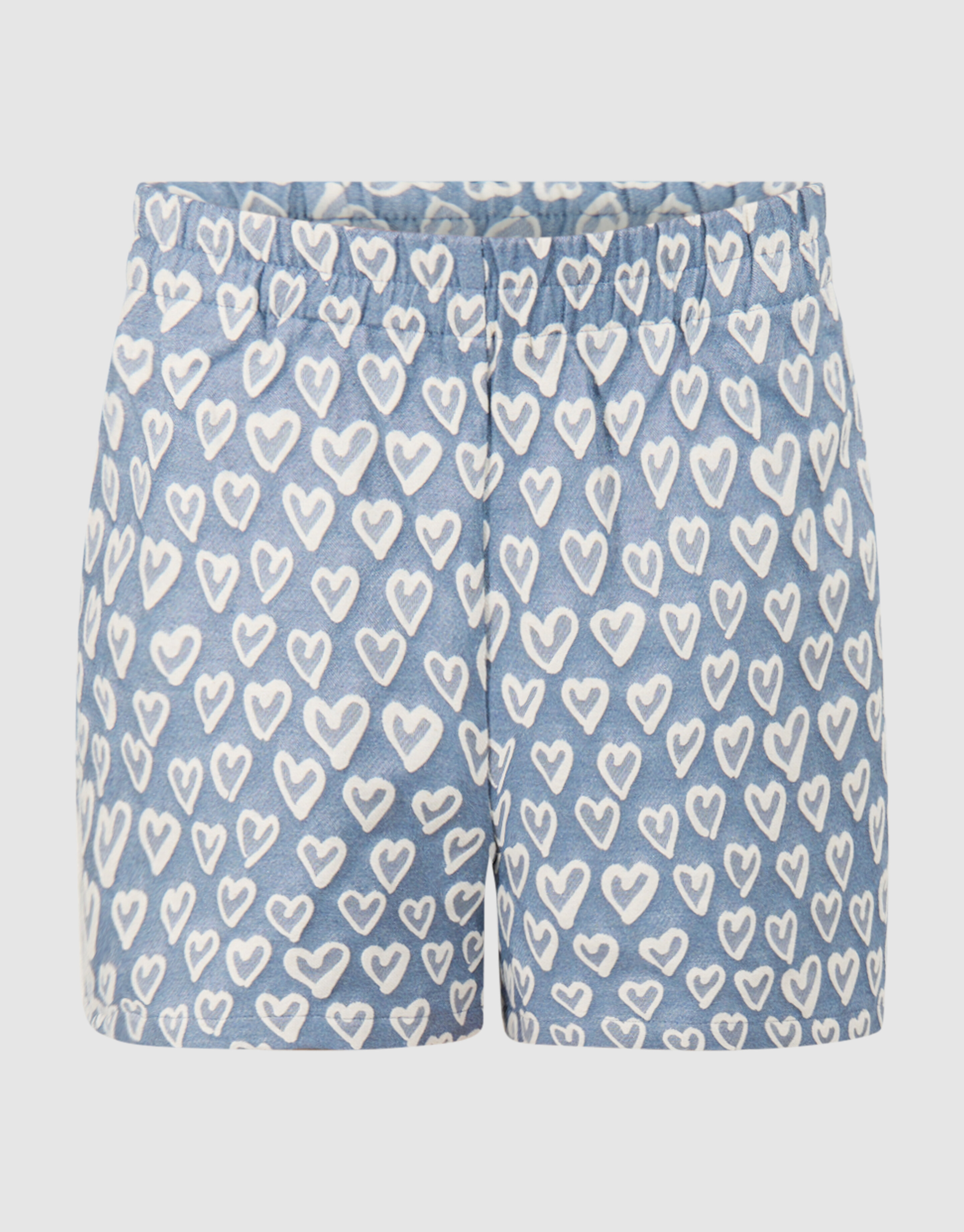 Herz-Stickerei Kurz Blauw SHOEBY GIRLS