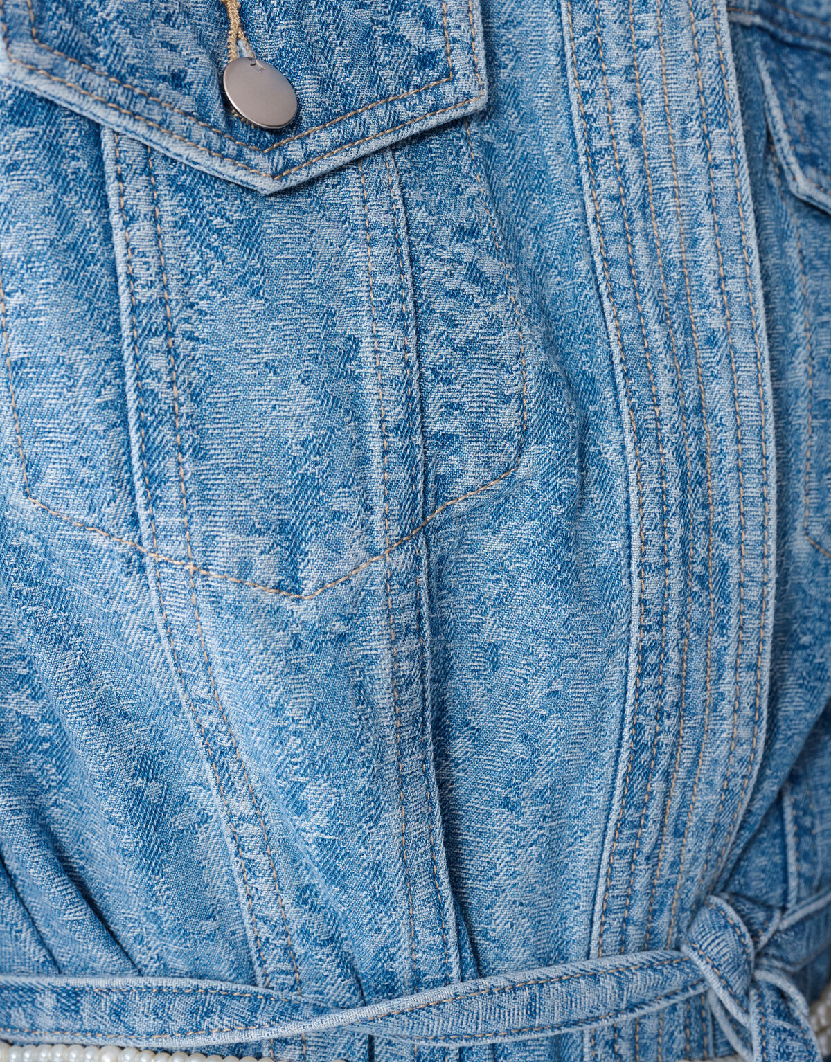 Jacquard Kimono Jacke Blau SHOEBY WOMEN