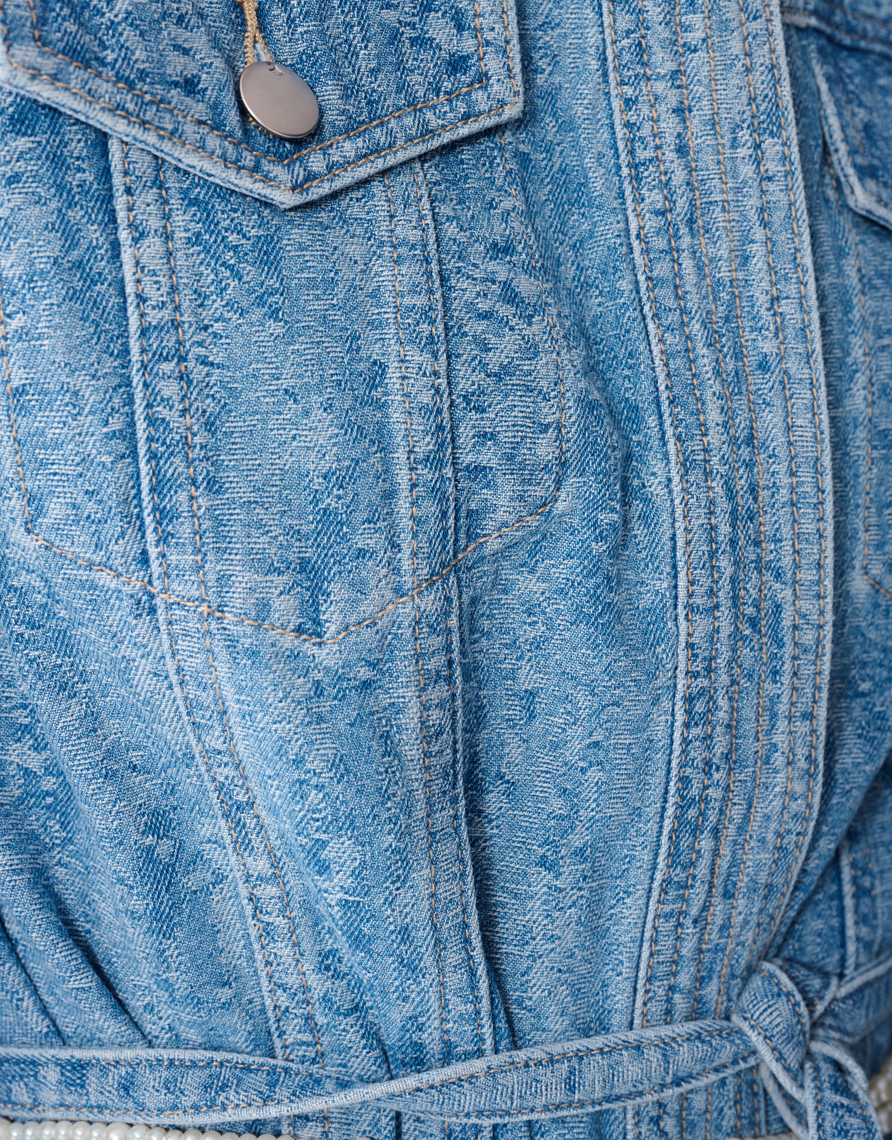 Jacquard Kimono Jacke Blau SHOEBY WOMEN