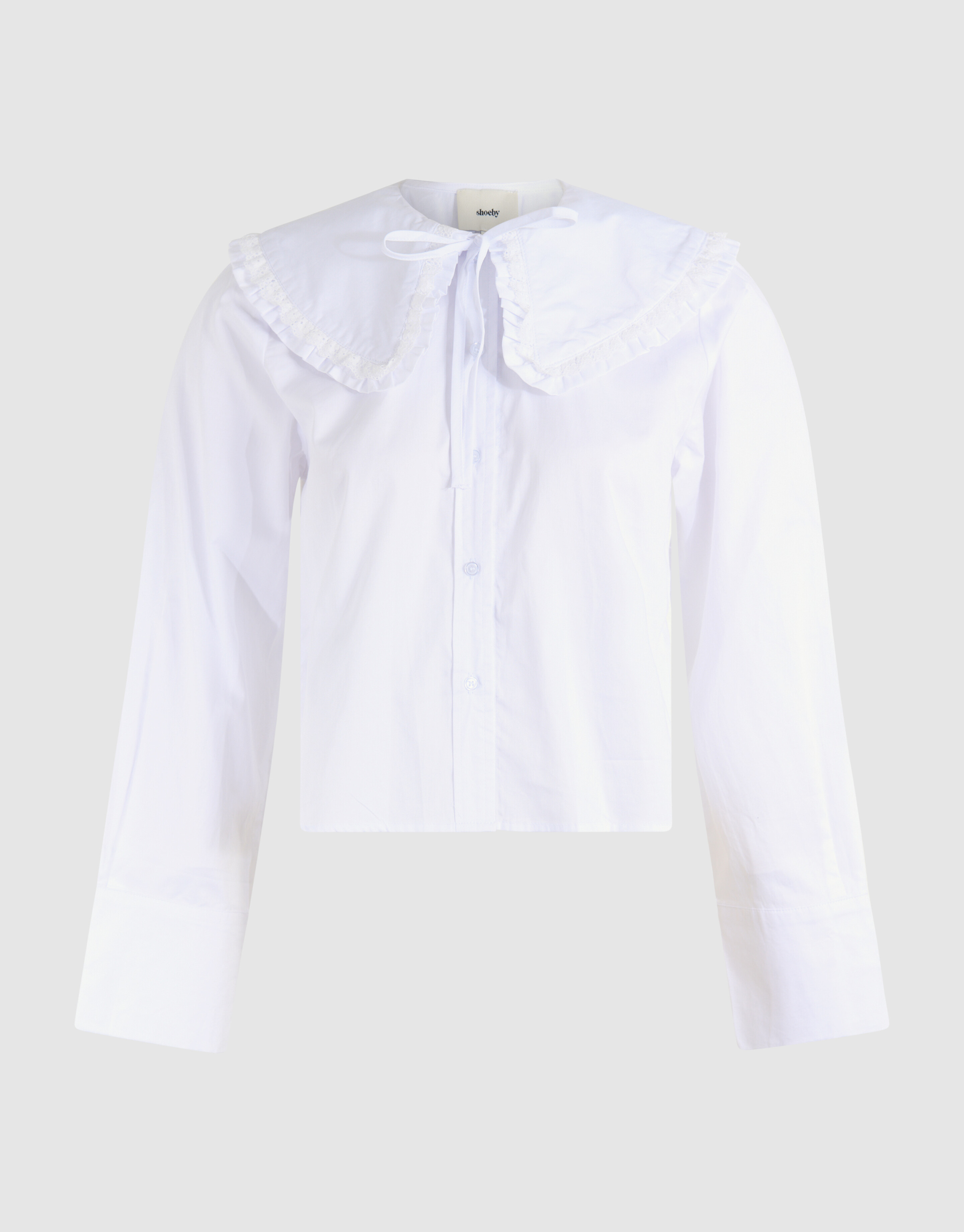 Bluse mit großem Kragen Weiß SHOEBY WOMEN