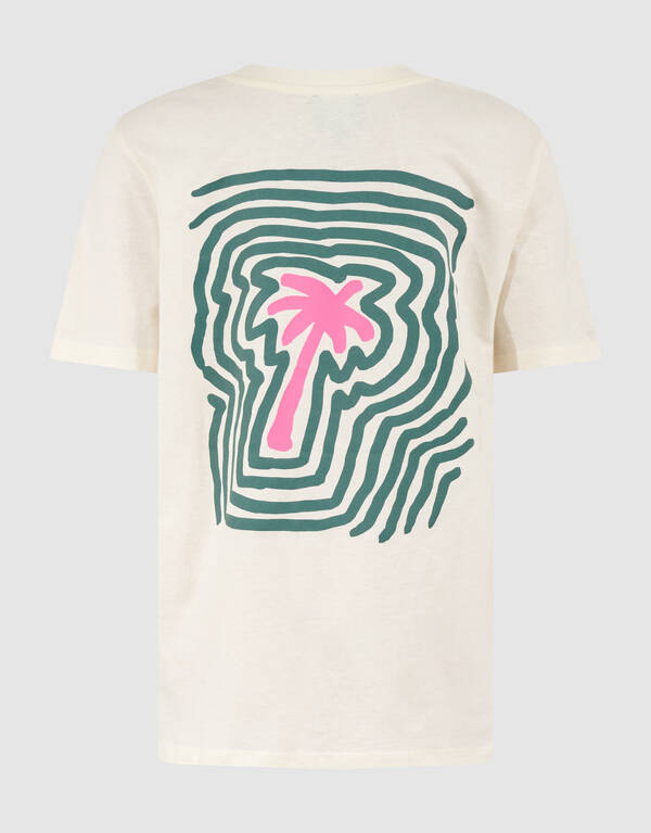 Palm Artwork T-shirt Off White SHOEBY BOYS