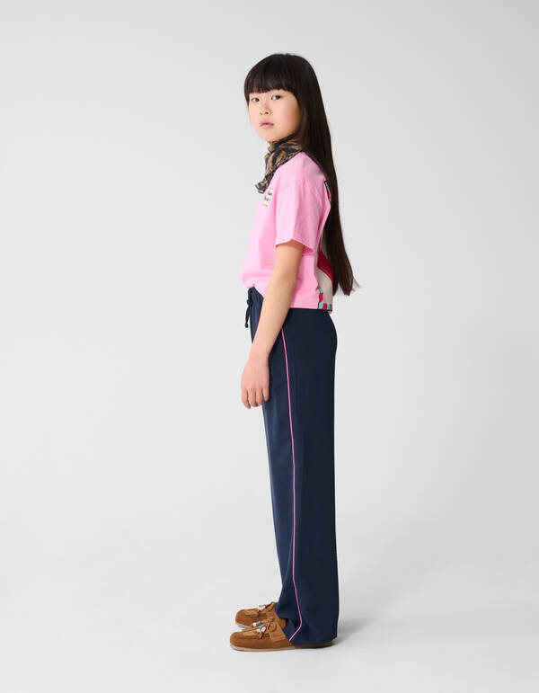 Piping Wide-Leg-Hose Dunkelblau SHOEBY GIRLS