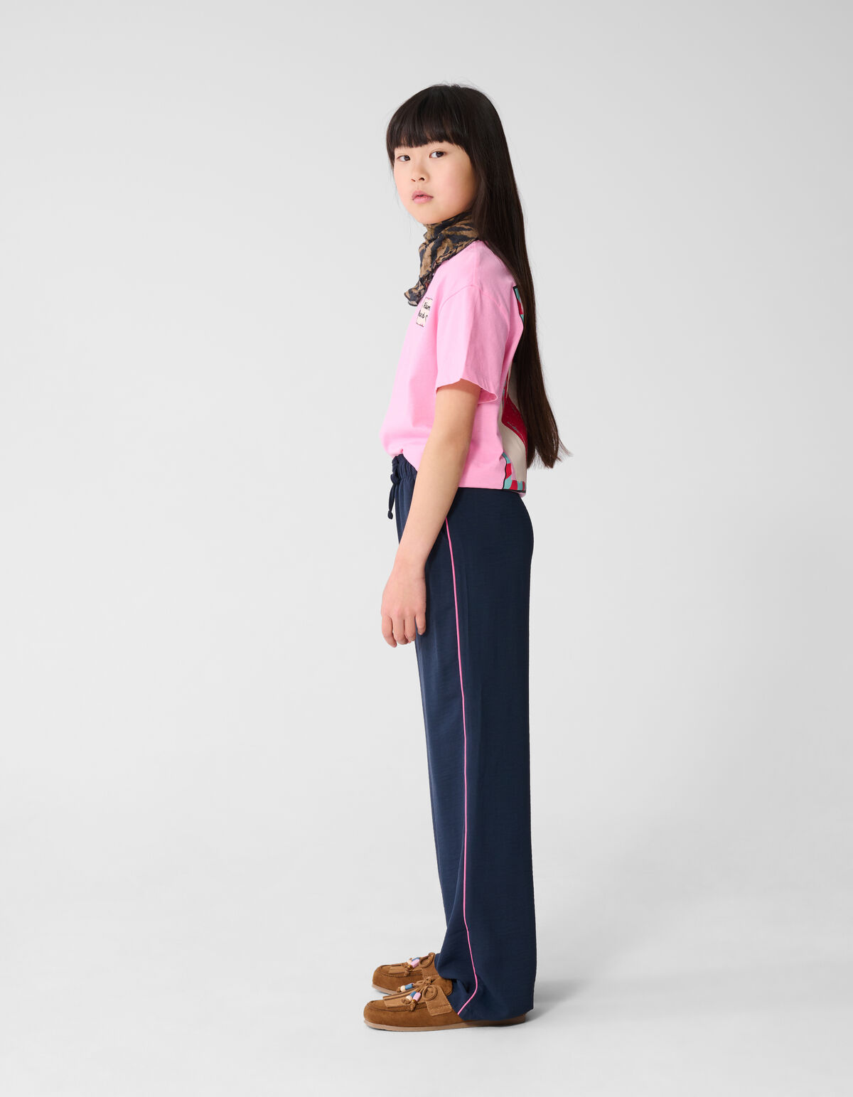 Piping Wide-Leg-Hose Dunkelblau SHOEBY GIRLS