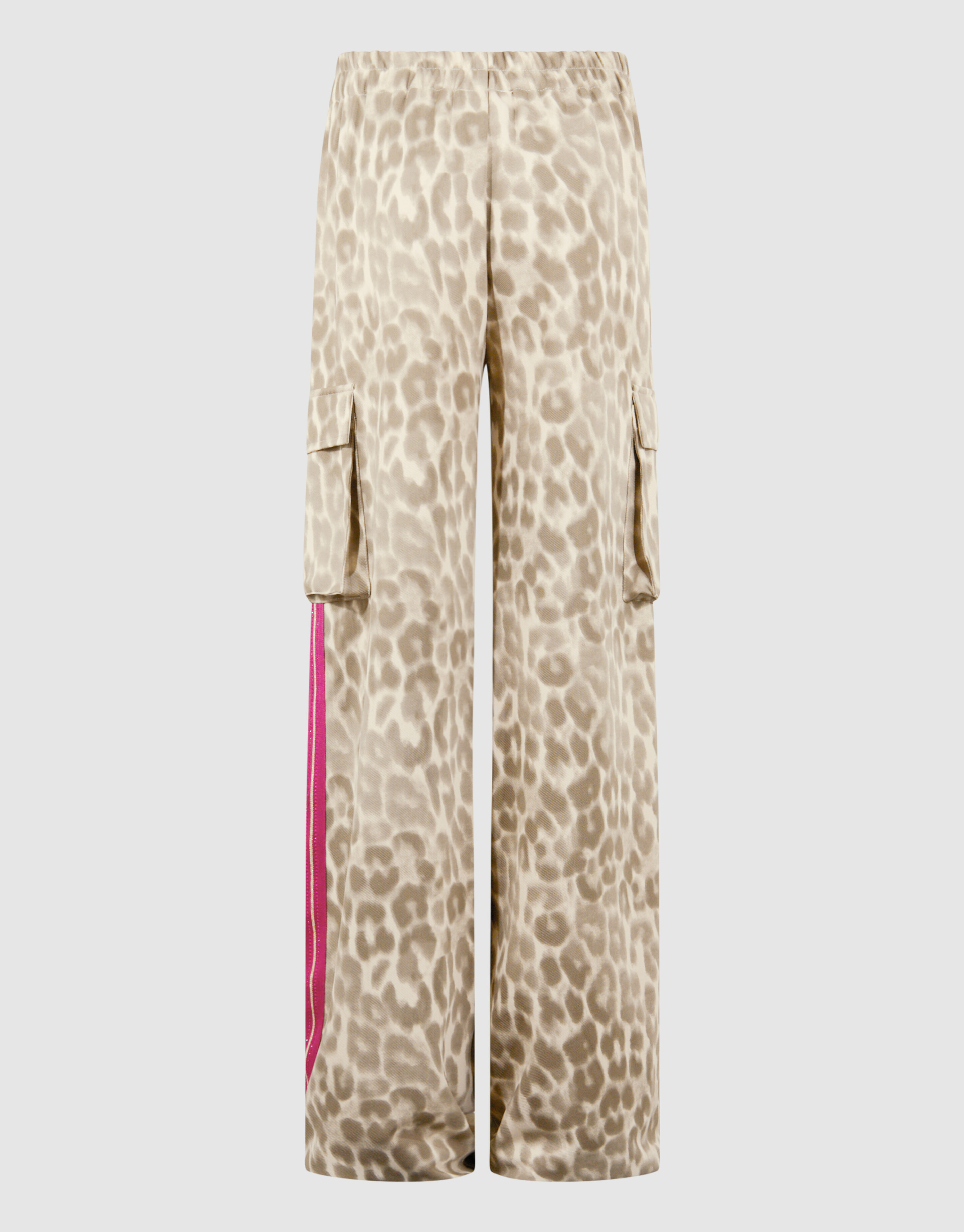 Cargo Leopard Weitbein Hose Hellbraun SHOEBY GIRLS