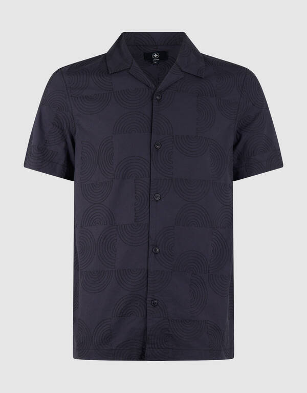 Mehrfach besticktes Hemd Dunkelgrau SHOEBY MEN