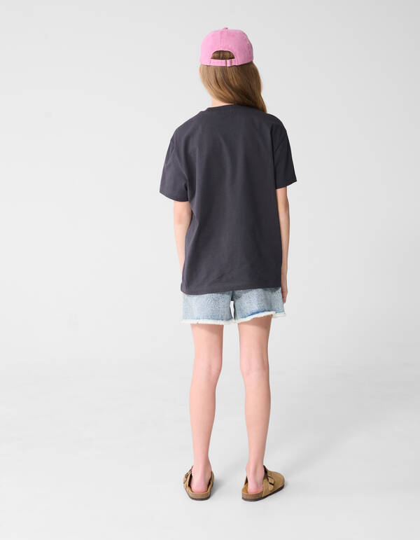 Aloha Vibes Artwork T-shirt Donkergrijs SHOEBY GIRLS