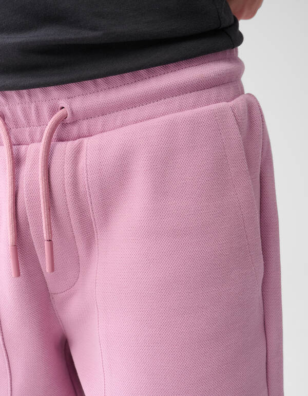 Piqu&eacute;-Label-Short Rosa SHOEBY BOYS