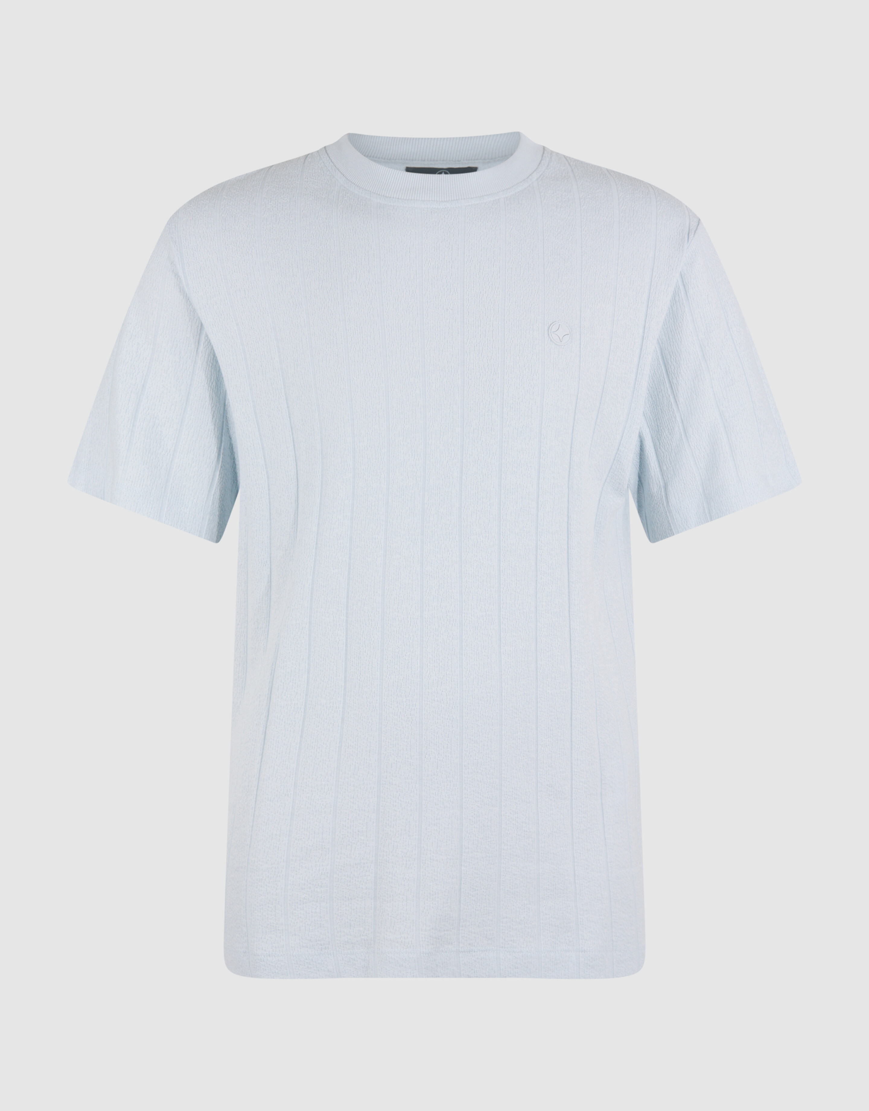 Struktur Stripe Artwork T-Shirt Hellblau SHOEBY MEN