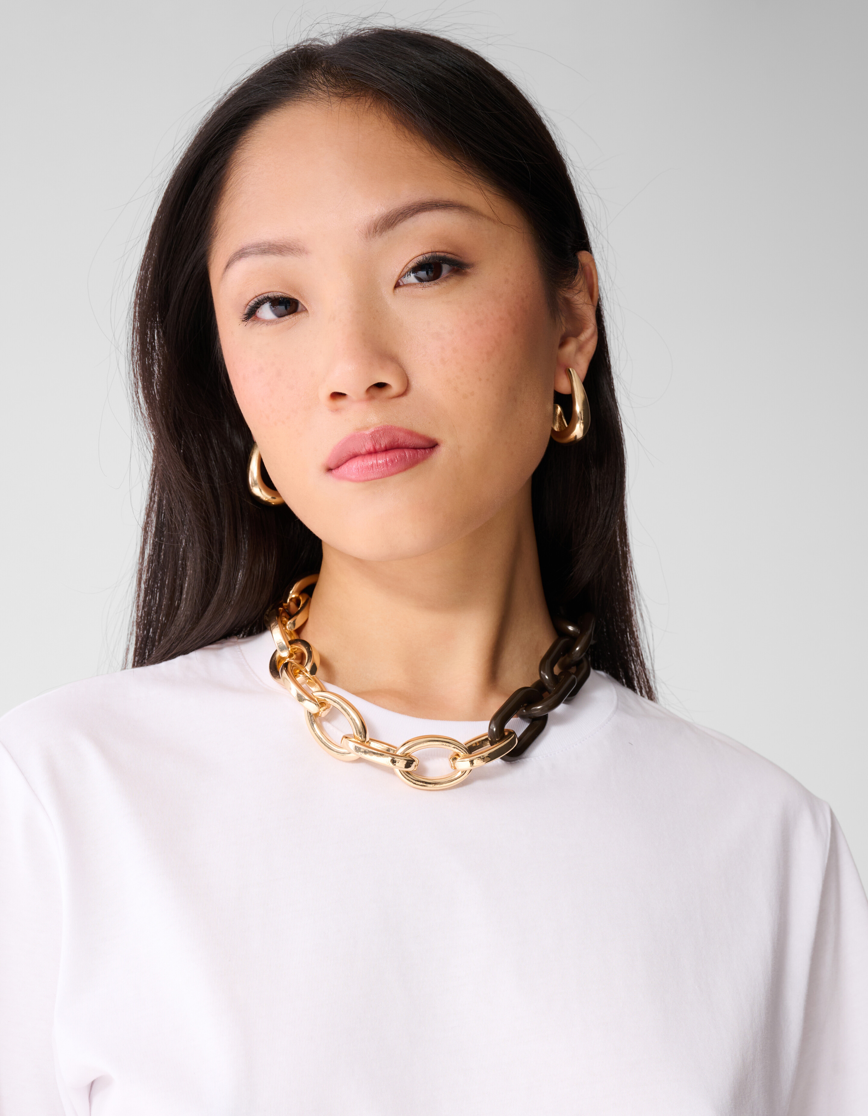 Bulky Chain Halskette Gold/Braun SHOEBY ACCESSOIRES