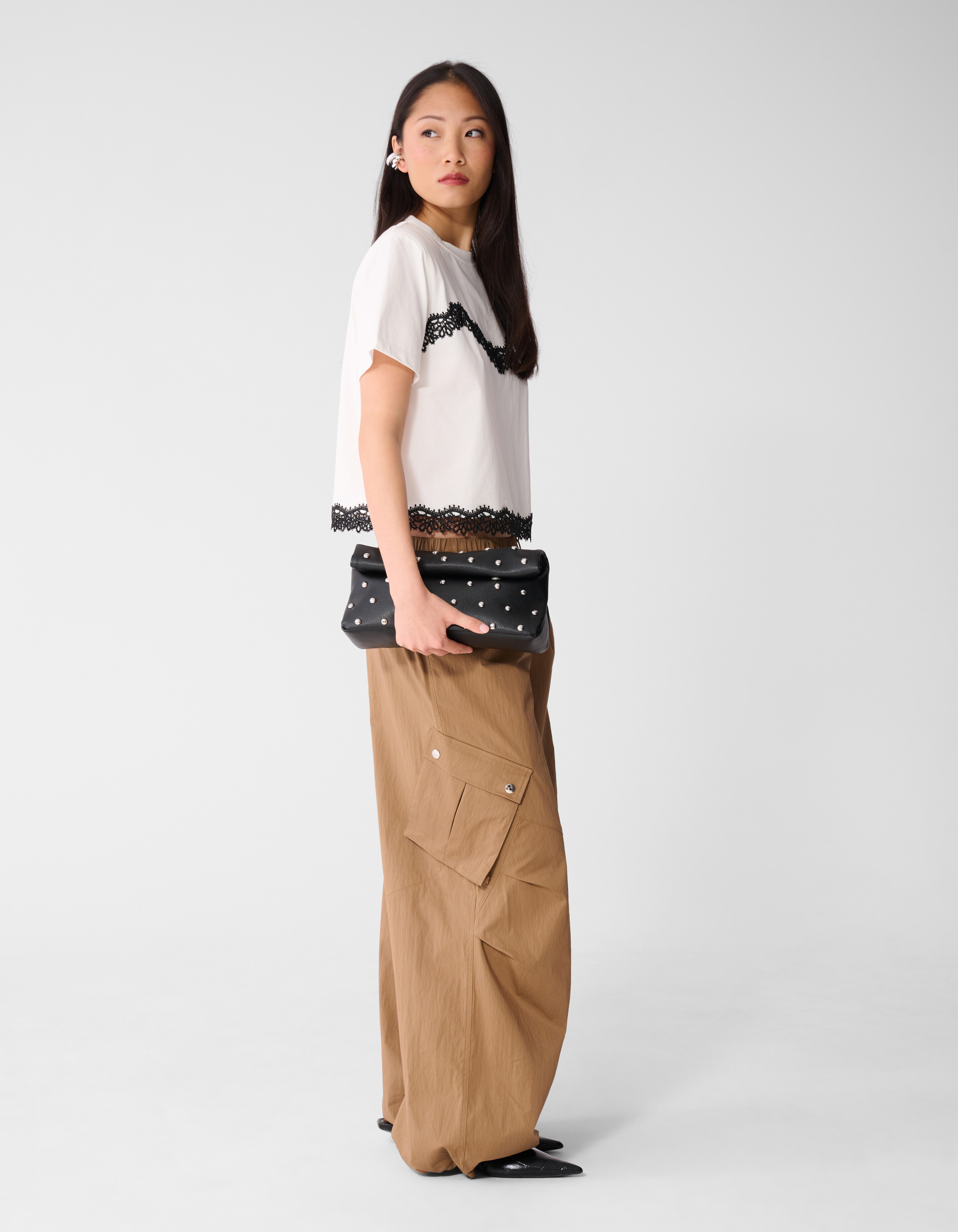 Folded Studs Tasche Schwarz SHOEBY ACCESSOIRES