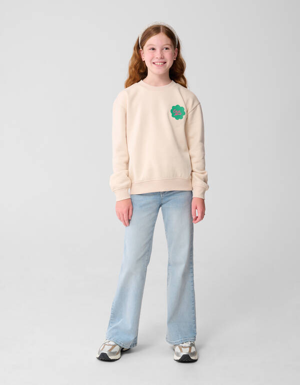 Peper Artwork Pullover Gebrochen Wei&szlig; SHOEBY GIRLS