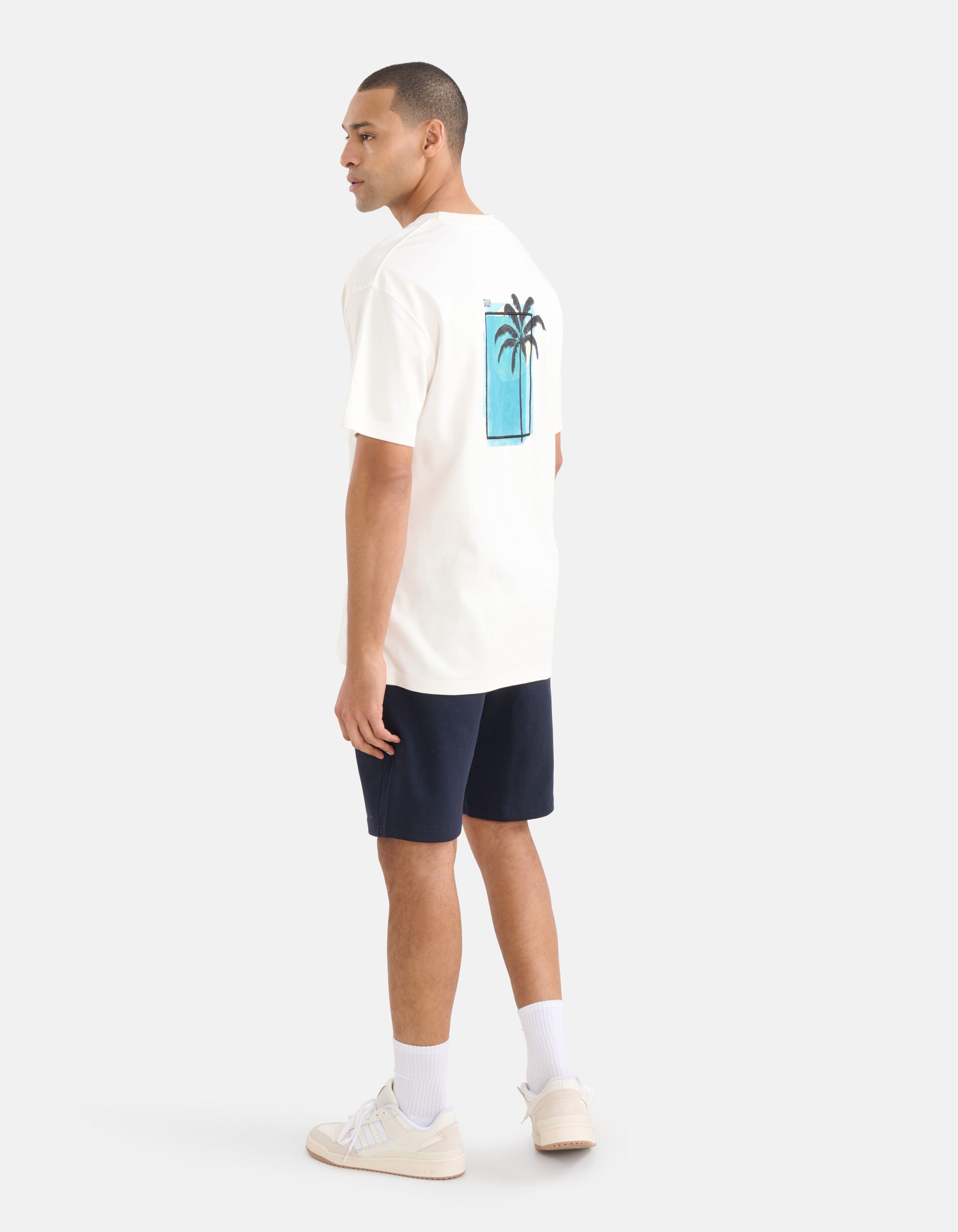 Kunstwerk Stickerei T-shirt Wit SHOEBY MEN